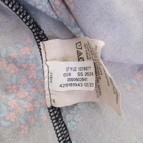 UNDER ARMOUR 2XL Playoff 3.0 Polo Golf Shirt Black Hydro Teal Stretch Floral AOP - Picture 9 of 10